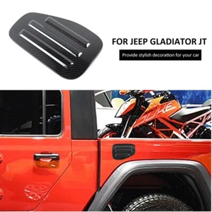 Cubierta de tapa de gasolina para tanque de puerta de combustible decoración para Jeep Gladiator JT 2018+ fibra de carbono - Imagen 1 de 9
