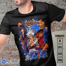 Premium Anime Vector T-shirt Design Template #168