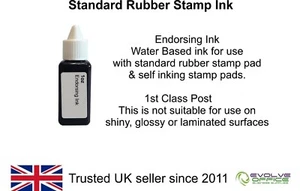 Rubber Stamp Ink Standard Endorsing Ink Water Based Various Colors - Picture 1 of 1