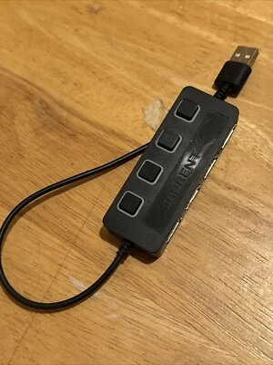 Sabrent 4-Port USB 2.0 Hub with Individual LED lit Power Switches (HB-UMLS) - Image 1 of 2