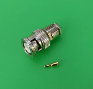 (2 PAQUETES) abrazadera macho BNC para RG59 - vendedor de EE. UU. - Imagen 1 de 2