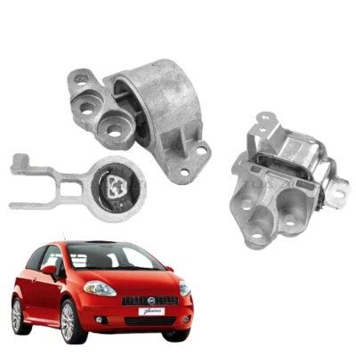 KIT 3 SUPPORTI SOSTEGNO MOTORE FIAT GRANDE PUNTO 1.3 MULTIJET 90CV 66KW 6 MARCE - Immagine 1 di 4