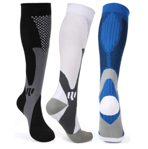 Men Women Compression Socks 20-30 mmhg Sports Knee High Stockings for Running US - Picture 1 of 49