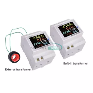 AC Single-phase Rail Type Voltage Current Power Frequency Factor Meter Counter - Picture 1 of 28
