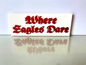 Where Eagles Dare Logo White 1968 War Action World War II Bavarian Alps Castle - Picture 1 of 1