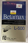 Brand New SONY BETAMAX BLANK VIDEO CASSETTE TAPE L-500 Beta B 150 Min L-500BT