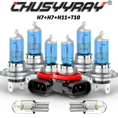 For Renault Koleos 2017-23 6000K White 55w 12v High/Low/Fog Headlight Bulbs Set Foto 1 de 4