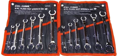 12pc  FLARE NUT LINE WRENCH SET SAE & METRIC , 6mm-24mm & 1/4"-1" - Image 1 of 4