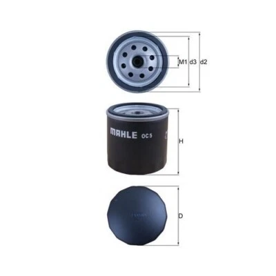 1x Ölfilter MAHLE OC 5 passend für CITROËN FORD GMC PEUGEOT RENAULT TALBOT - Bild 1 von 2