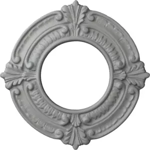 Ekena Millwork CM09BN Benson Ceiling Medallion, 9"OD X 4 1/8"ID X 5/8"P, Primed - Picture 1 of 12
