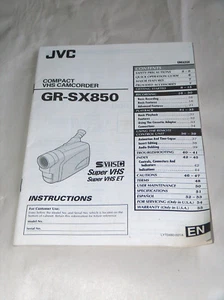 JVC VHS Compact Camcorder GR-SX850 Instructions Manual Only GD Complete - Picture 1 of 1