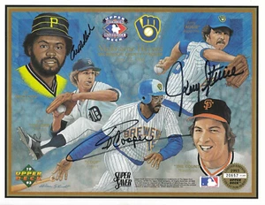 Signed CECIL COOPER JERRY AUGUSTINE BILL MADLOCK 1993 Upper Deck Photo w/COA - Picture 1 of 1