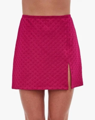 NUEVO CON ETIQUETAS $78 GOTTEX "SEA SHELL" ROJO CEREZA NATACIÓN FALDA ENCUBRIMIENTO M 22SS413 Foto 1 de 4