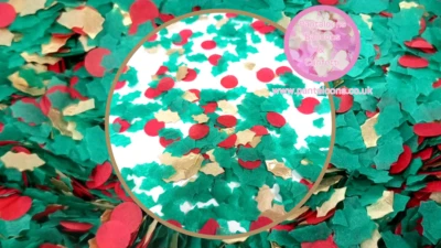 Биоразлагаемый рождественский свадебный конфетти Holly - Изображение 1 из 4