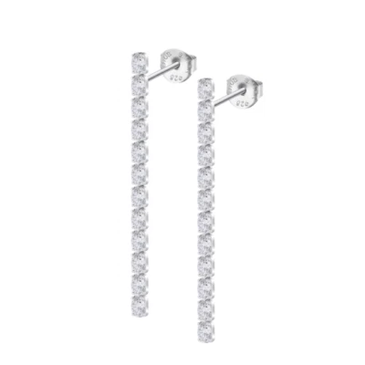 Orecchini Donna Lotus Silver LP3805-4/1 In Argento Tipo Tennis Con Zirconi - Immagine 1 di 2