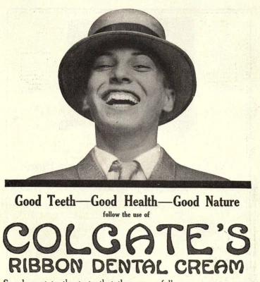 1900 COLGATES' RIBBON DENTAL CREAM COLGATE & CO NEW YORK NY PRINT AD Z2520 - Image 1 of 3