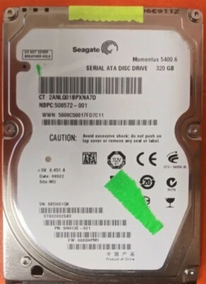 ⭐️⭐️⭐️⭐️⭐️ HDD Hard Drive SATA Laptop 2.5" Seagate ST9320325AS 320GB 9HH13E-021 - Image 1 of 3