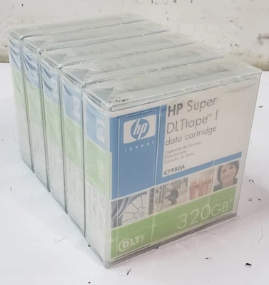Nuevo* Lote de 5 cintas/cartuchos de datos HP Super DLTtape I 160/320 GB C7980A Foto 1 de 3