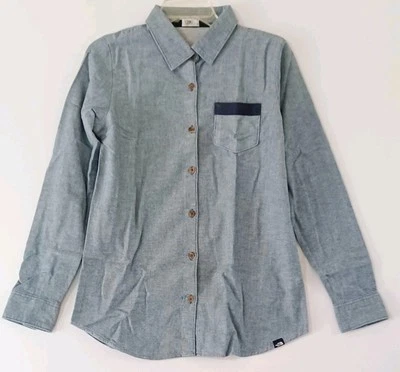 Camisa térmica The North Face Ruby Tech cepillo algodón abotonado Gorpcore azul pequeño Foto 1 de 4