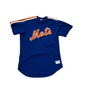 Vintage 1980's Majestic New York Mets Blue Mesh Batting Practice Jersey Men's M - Picture 1 of 7