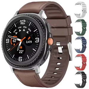 Sport Silikon Leder Armband für Samsung Galaxy Watch 8 40/44mm/8 Classic 46mm - Picture 1 of 51