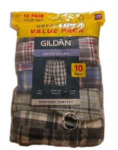 Boxer uomo Gildan classico tessuto a quadri multicolore taglia 2XL/44-46 nuovo - Foto 1 di 4