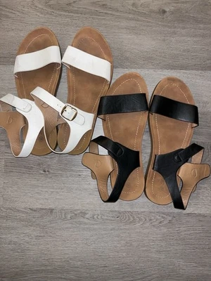 苏打水女式凉鞋 8.5 码套装 2 件二手状况良好 — 第 1/4 张图片