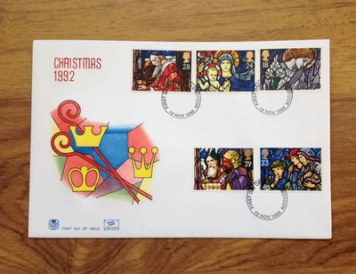 Christmas 1992  Stuart First Day Cover Croydon  pmk .Free UK Postage - Image 1 of 3