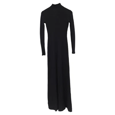 Balenciaga Ribbed Turtleneck Maxi Dress In Viscose Women Black Size 38 - Image 1 of 4