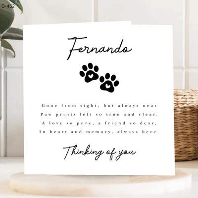 Loss Of Dog Card, Dog Sympathy Cardm Pet Sympathy Card, Dog Loss - Image 1 of 2