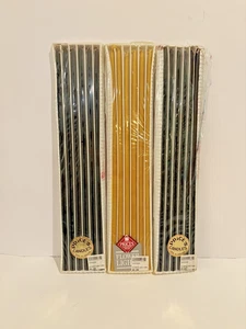 Precios 18 Mini Velas Cónicas Iluminación Negro Beige Vintage Inglaterra - Imagen 1 de 7