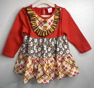 Peaches 'n Cream Molly & Millie Sugar & Spiced L/S Toddler Girls Boutique Top 2T - Picture 1 of 5