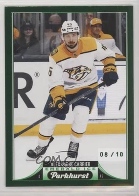 2022-23 Upper Deck Parkhurst Emerald Ice /10 Alexandre Carrier #8 - Image 1 of 2
