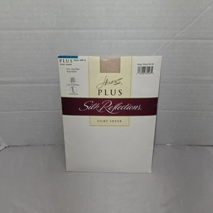 Hanes Plus Silk Reflections Pantyhose Color Travel Buff Control Top Three Plus - Picture 1 of 3