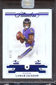 2021 Panini Flawless #6 Lamar Jackson Sapphire #/15 Sealed Ravens - Picture 1 of 2