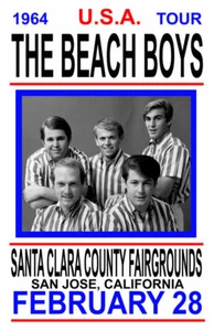 BEACH BOYS REPLICA 1964 KONZERT POSTER - Bild 1 von 1