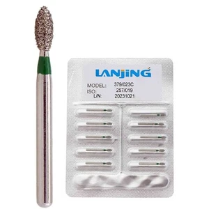 Burba Dental Diamond FG 379/023C Huevo Fútbol Forma Grano Grueso Rebaba de Alta Velocidad - Imagen 1 de 5