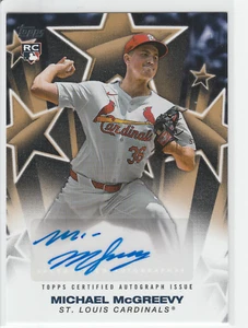 Michael McGreevy 2025 Topps Serie 1 Estrellas de Béisbol Autógrafo #BSA-MMC Dorado/50 - Imagen 1 de 2