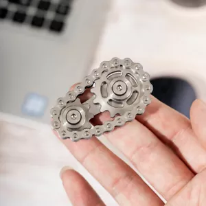 EDC Sprockets Chain Decompression Fingertips Spinning Top Gearwheel Gyro Boy Toy - Picture 1 of 16