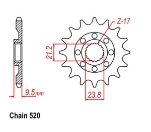 Ritzel 14Z Suzuki RM-Z 450 RMX 450 MX Moto Cross Enduro Ersatz - Bild 1 von 1
