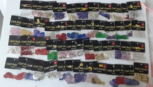 Sequins Variety 50 Packets Lot Vintage Multi-Colors, Shapes, Sizes - Picture 1 of 1