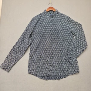 Levi's Mens Long Sleeve Button Up Textured Geometric Shirt Red Dot Size 3 - Picture 1 of 7