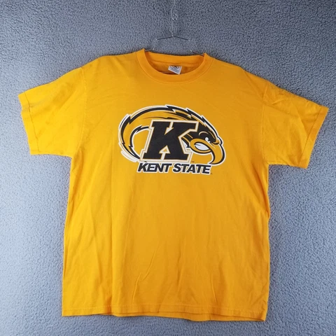 Vintage Kent State University T-Shirt Men Large Yellow Campus Bookstore Y2K Cover