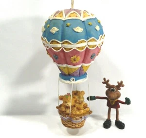 VTG Easter Adorable Ceramic Hot Air Balloon w Baby Bears Easter Colors - Picture 1 of 4