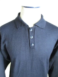 Intiwara reine Alpakawolle dunkelblau klassisch adretter Polokragen Pullover Medium - Bild 1 von 5