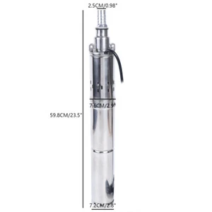 Bomba de agua solar sumergible usada 370W 24V 2860r/min pozo profundo 65m inoxidable - Imagen 1 de 7