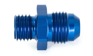 Adaptador roscado M12x1,5 a Dash 6 / -6 AN / JIC 6 azul anodizado 9/16 - 18UNF - Imagen 1 de 3