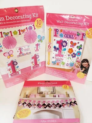Baby's 1st Birthday Decorating Kits Room/ Photo Garland / Wall New Sealed  - Image 1 of 4