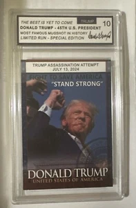 2024 Donald Trump Assassination Attempt Card Collectible Card Graded WCG 10 - Picture 1 of 2