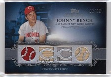 2009 Topps Sterling Career Chronicles Relics Quad /25 Johnny Bench #4CCR-81 HOF